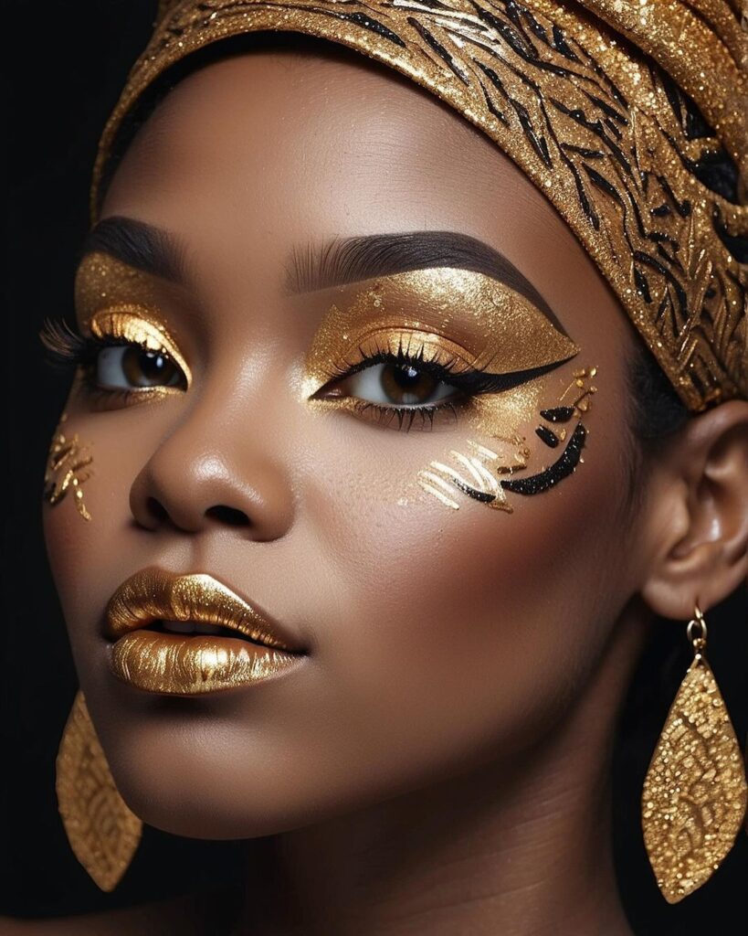 01 new years makeup ideas gold