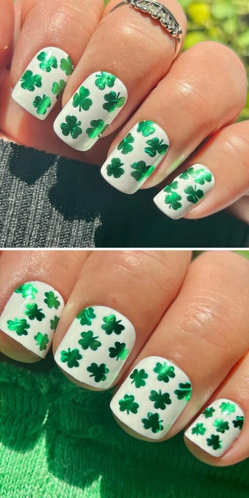 02 short st patricks day nails ideas