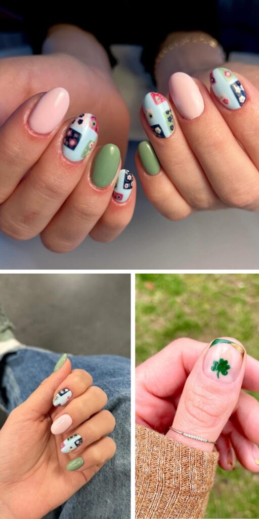 03 short st patricks day nails ideas