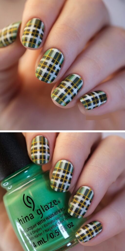 04 short st patricks day nails ideas