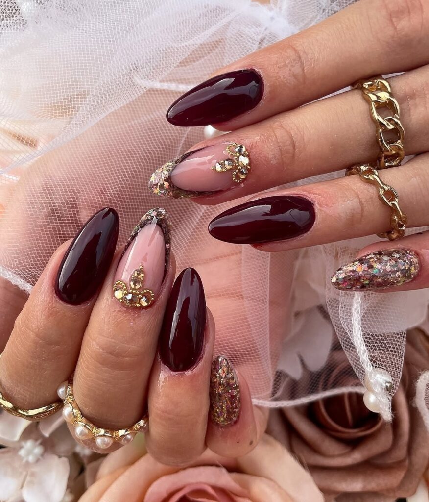 12 burgundy nail designs ideas