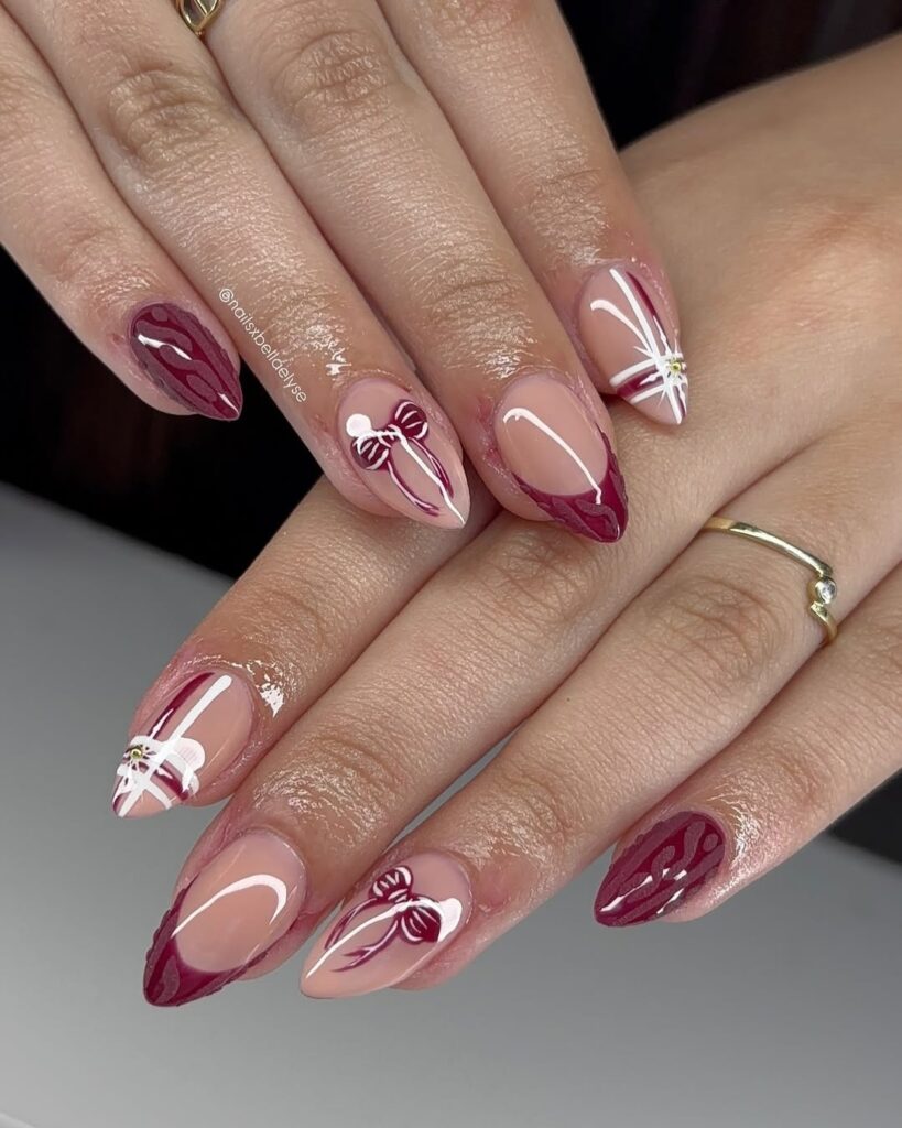 14 burgundy nail designs ideas