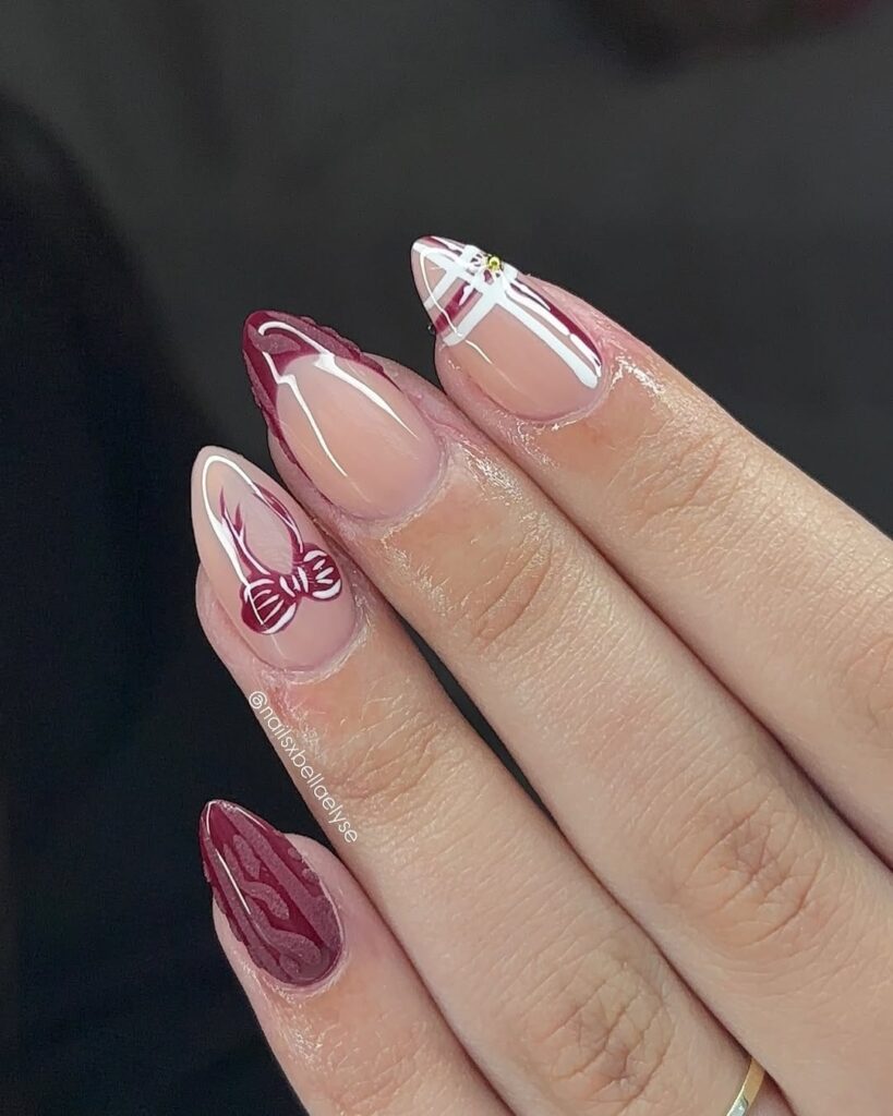 16 burgundy nail designs ideas