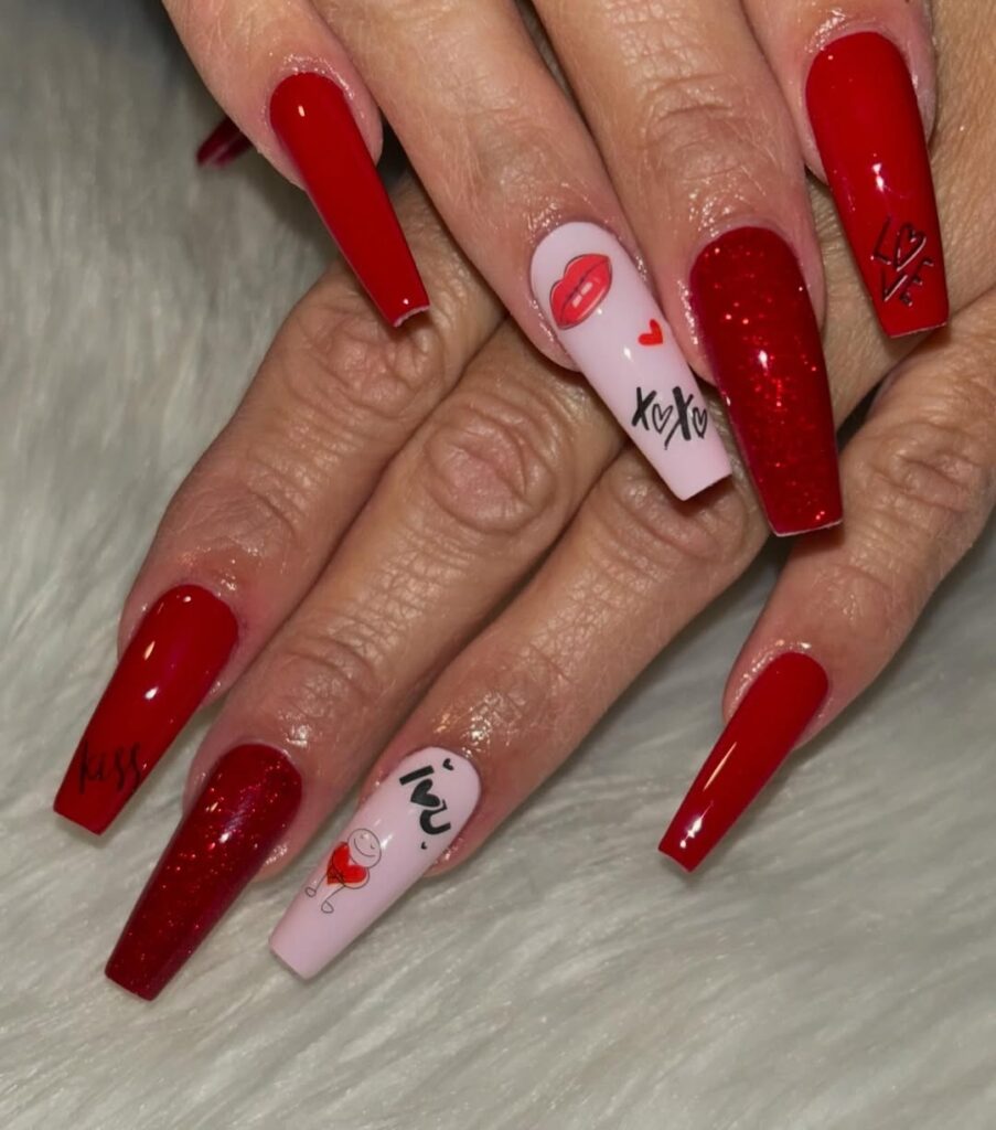 02 red coffin nails ideas