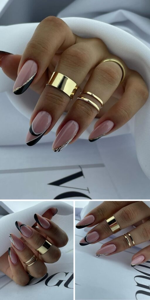 05 black and gold nails ideas