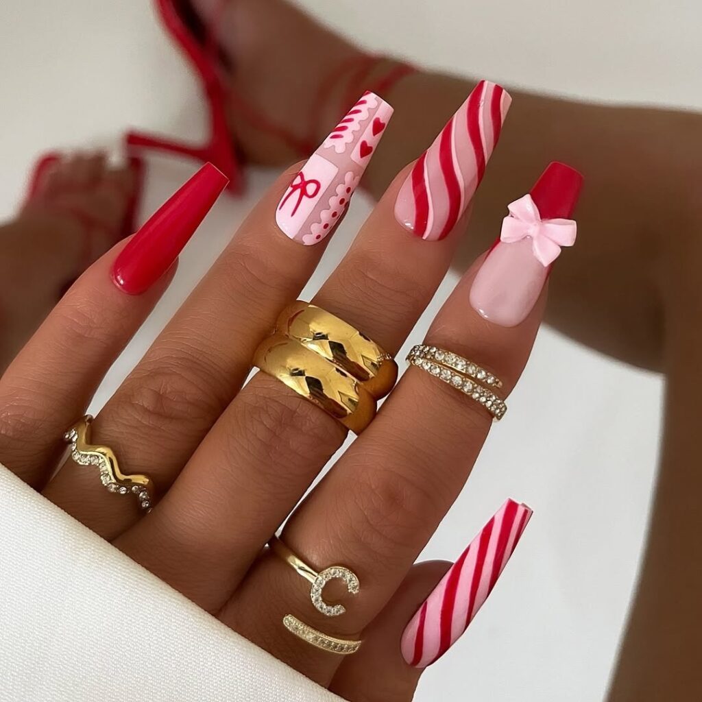 05 red coffin nails ideas