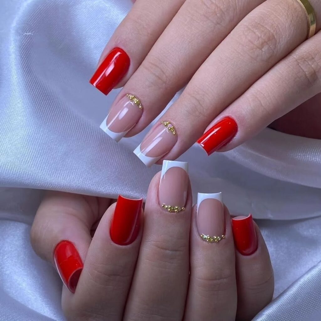 06 red coffin nails ideas