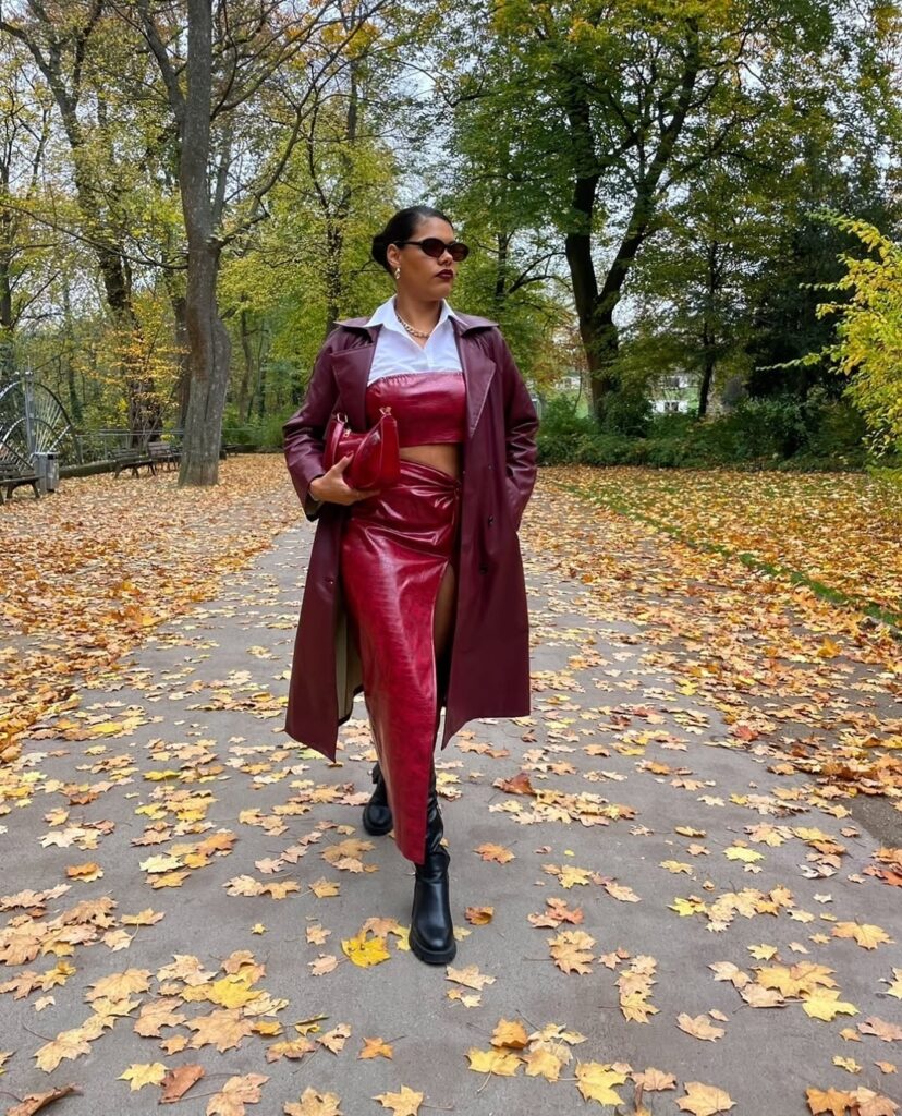 07 burgundy outfits for women