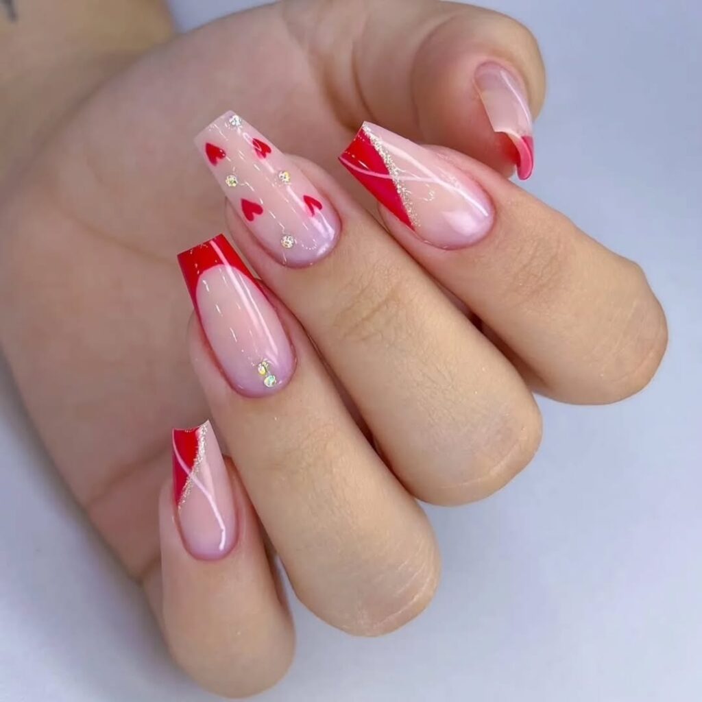 07 red coffin nails ideas