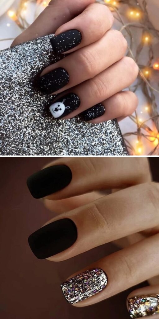 09 black and gold nails ideas