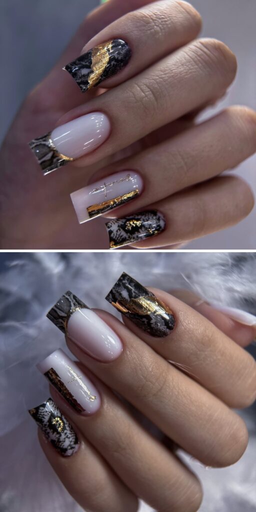 10 black and gold nails ideas