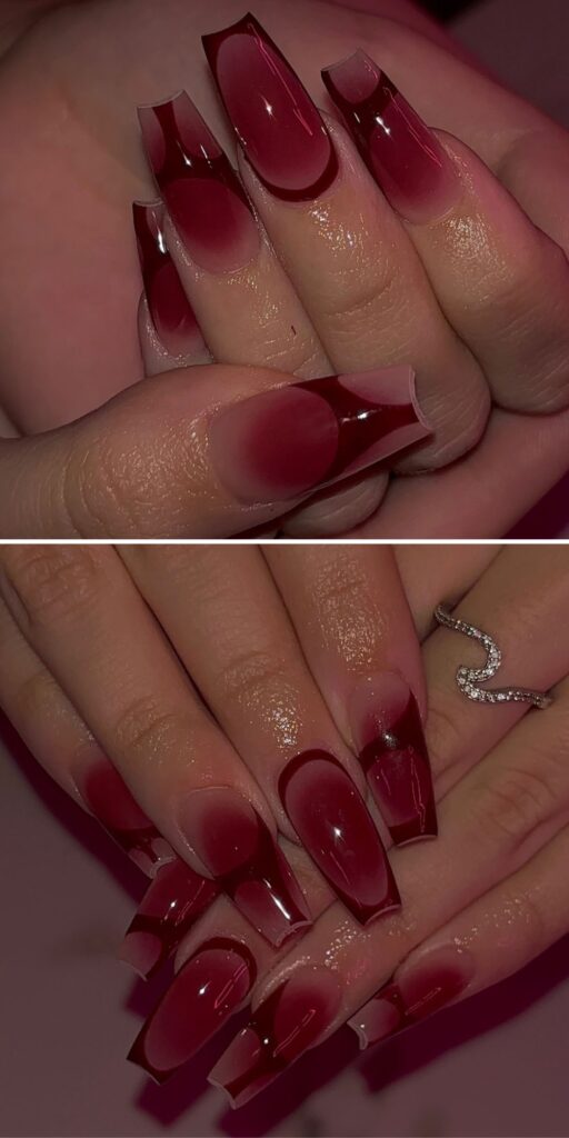 10 red coffin nails ideas