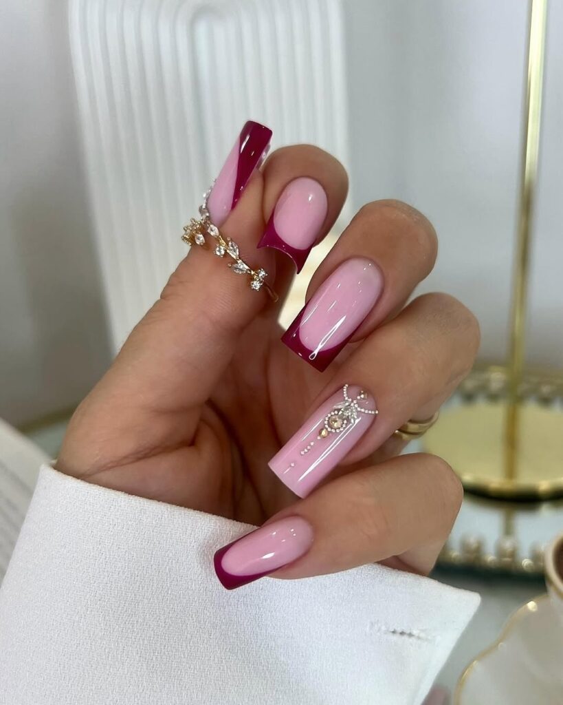 11 pink nails