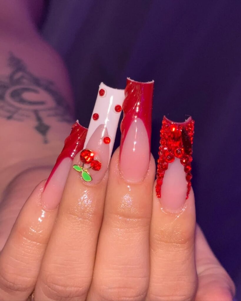 11 red coffin nails ideas