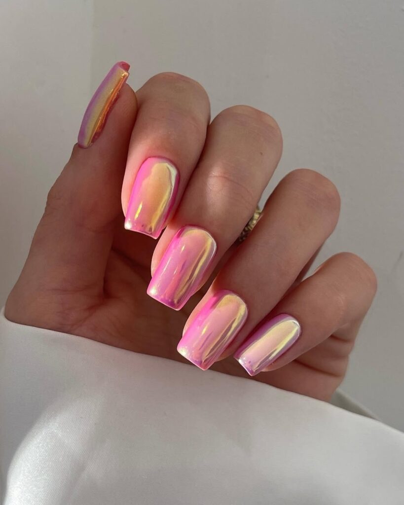 14 pink nails