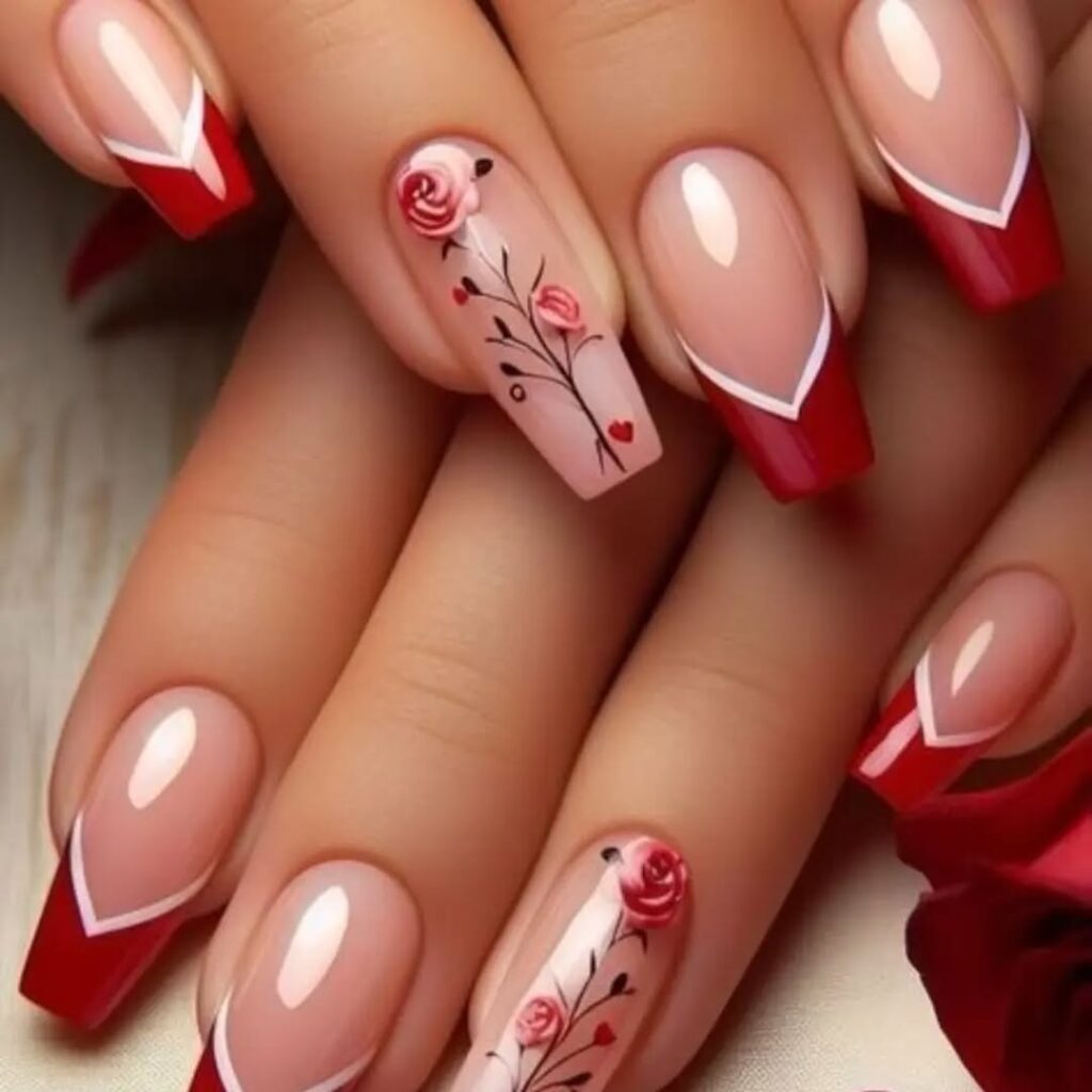 14 red coffin nails ideas