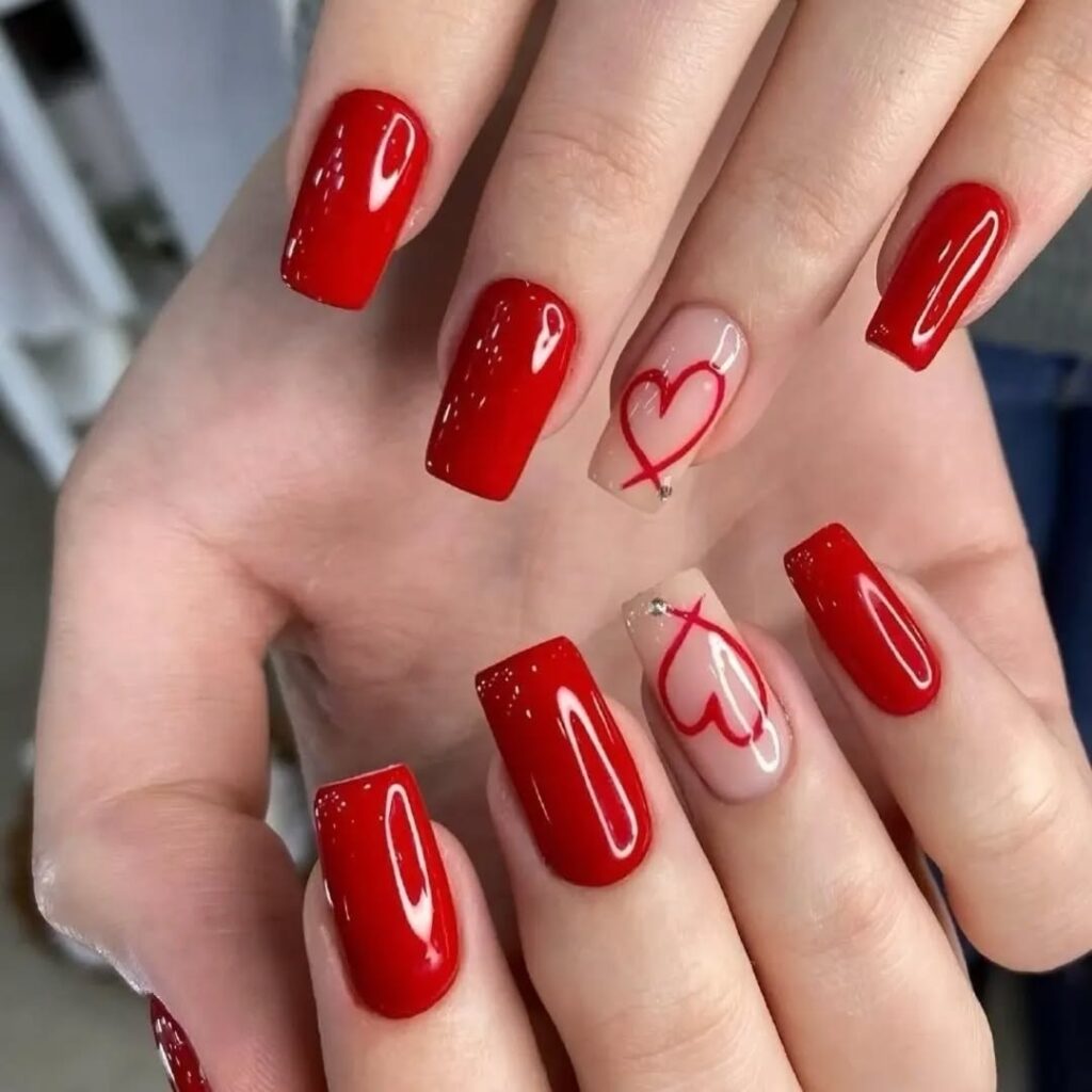 15 red coffin nails ideas