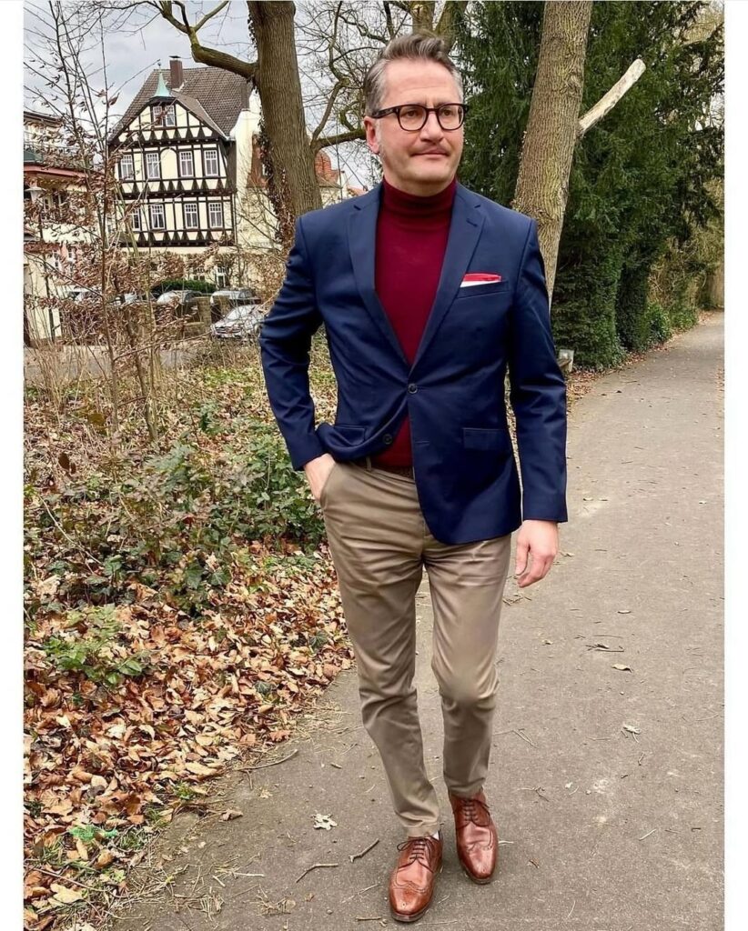 17 burgundy outfit men