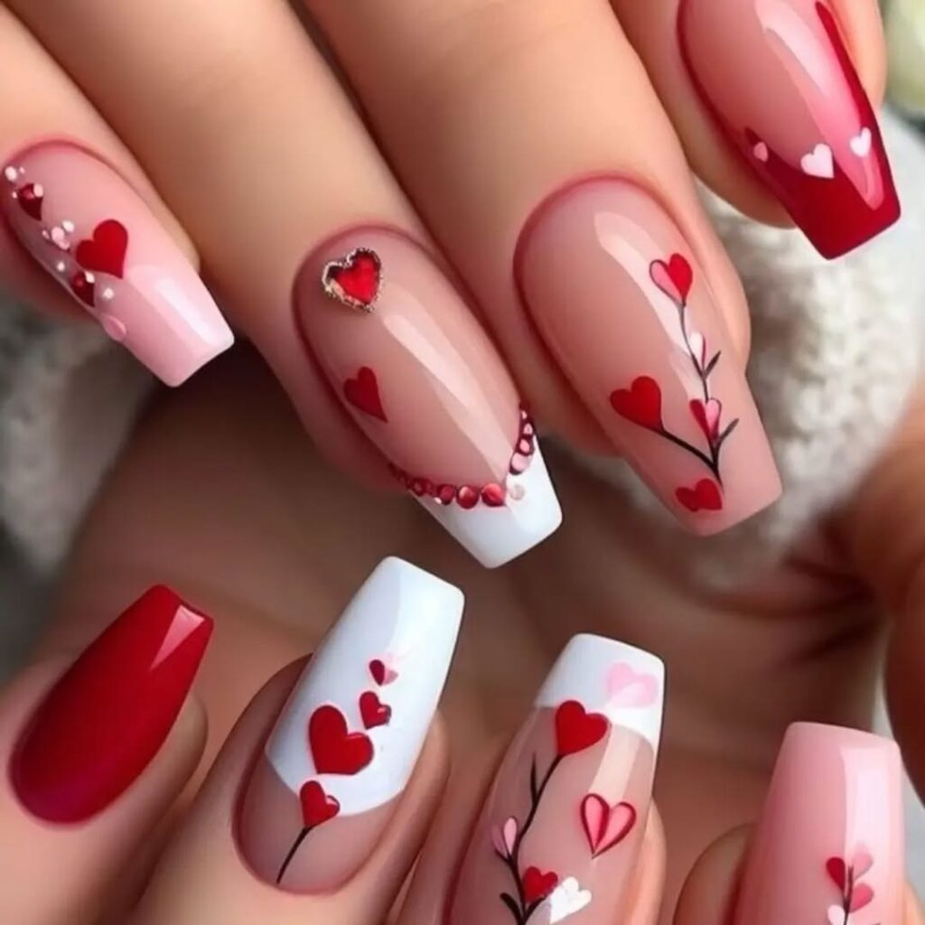 17 red coffin nails ideas