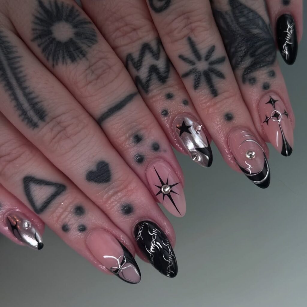 18 emo nails ideas