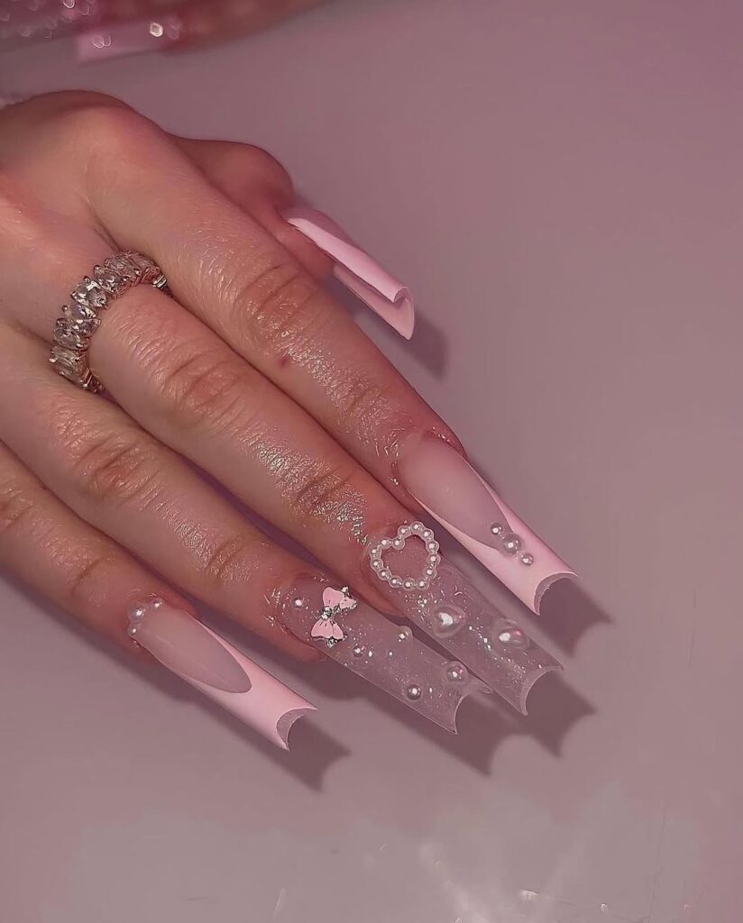 18 pink coffin nails ideas