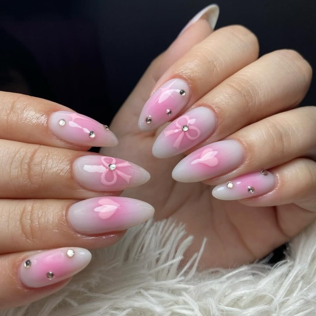 18 pink nails