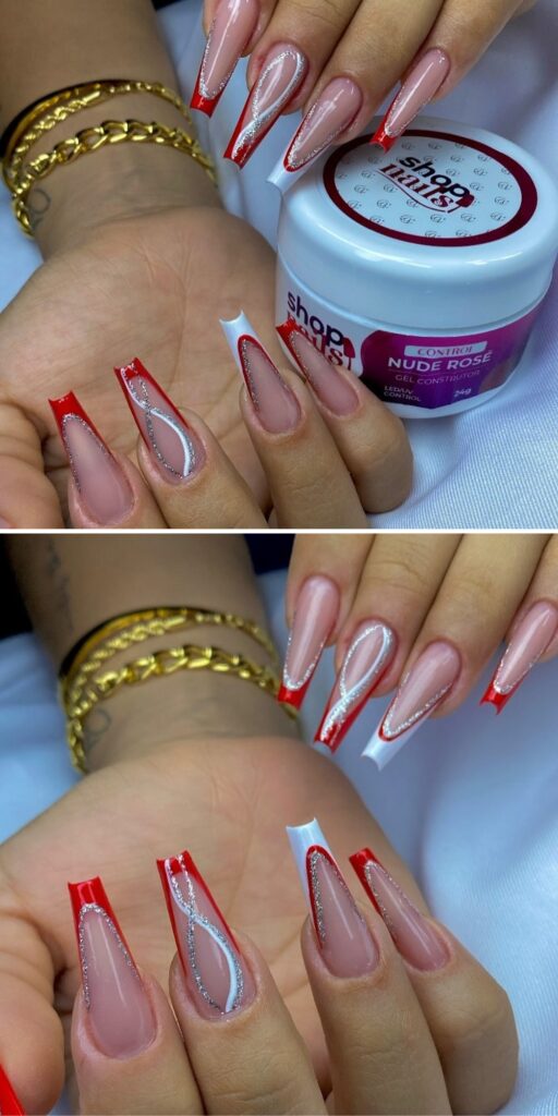 18 red coffin nails ideas