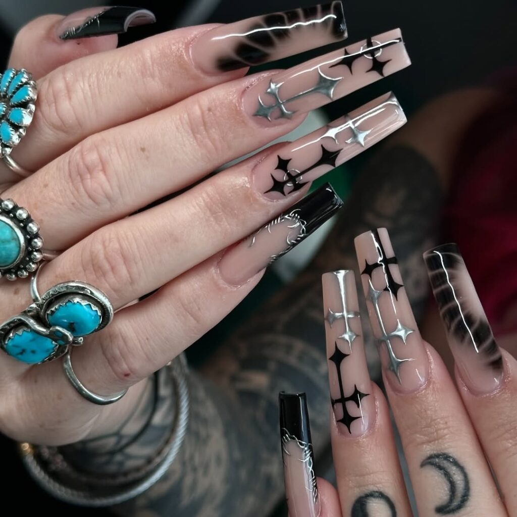 19 emo nails ideas