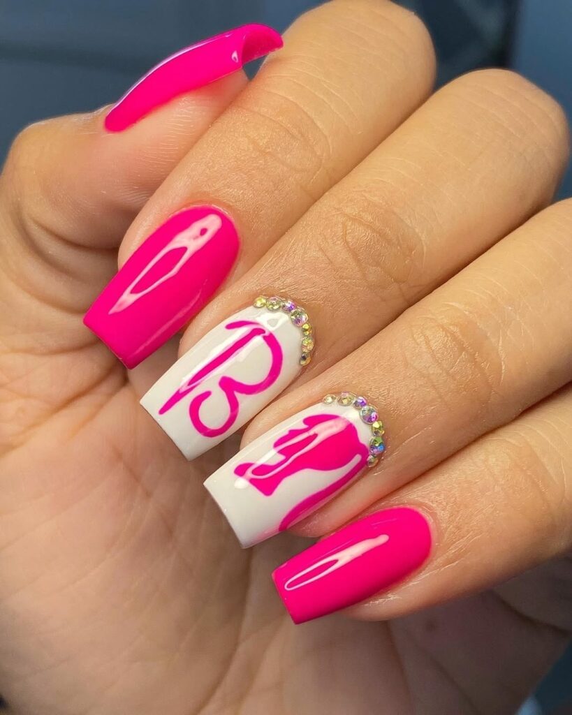 22 pink nails