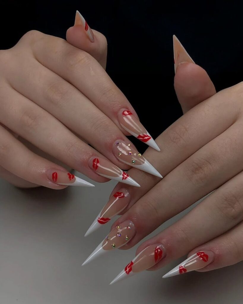 23 red coffin nails ideas