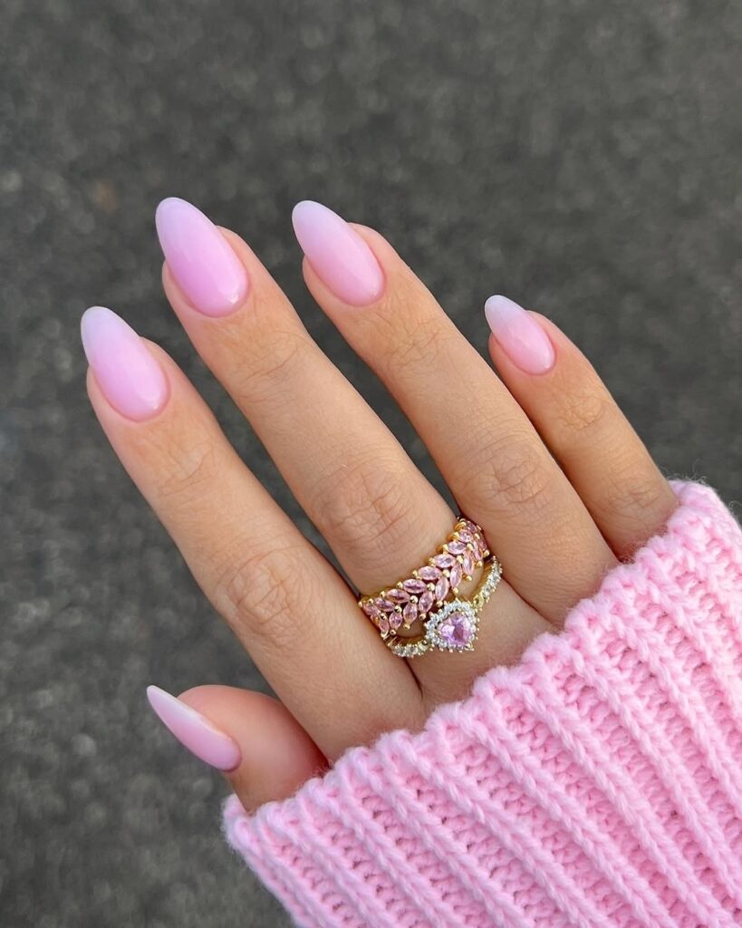 24 pink nails