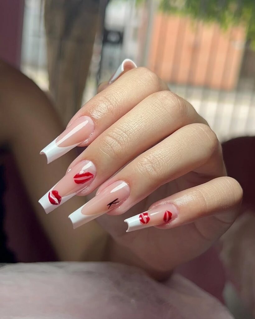 24 red coffin nails ideas