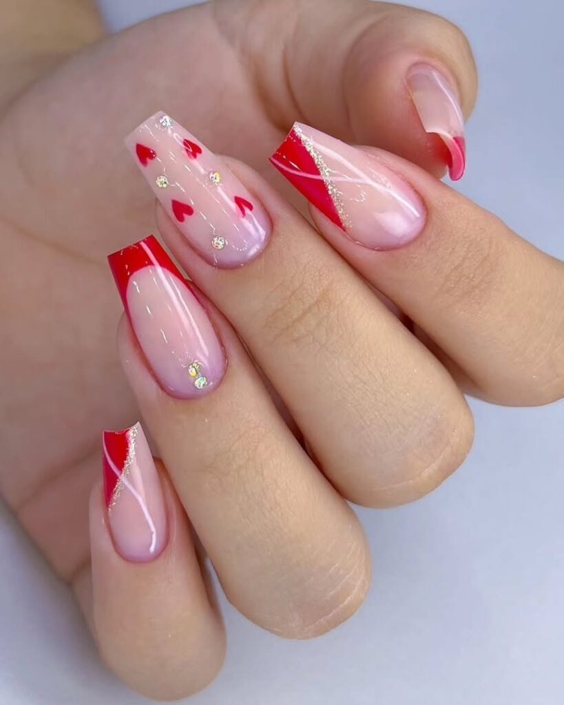 27 red coffin nails ideas