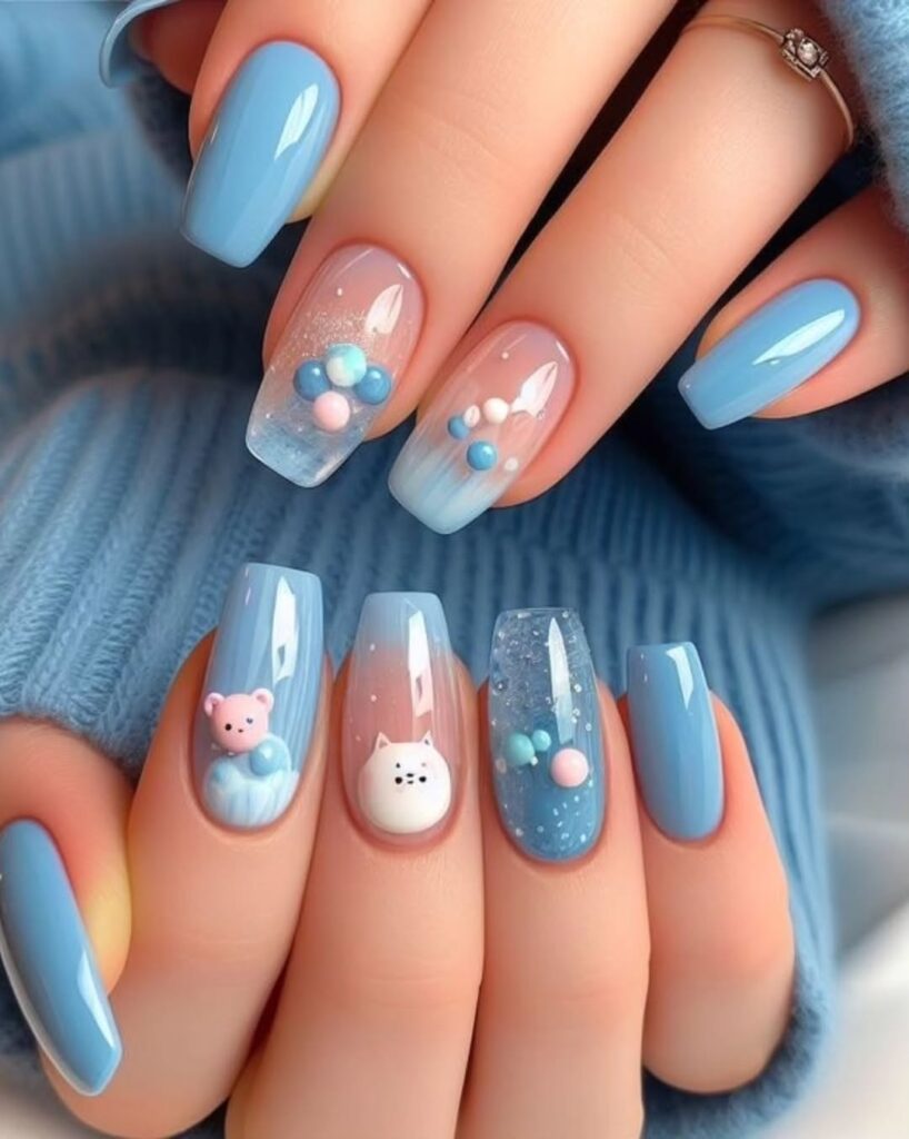 28 blue nails ideas