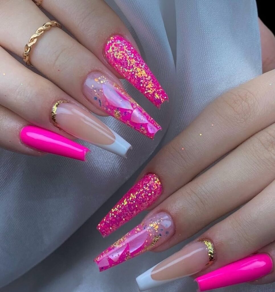 28 pink coffin nails ideas