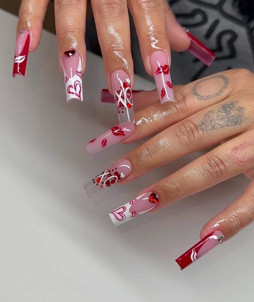 31 red coffin nails ideas