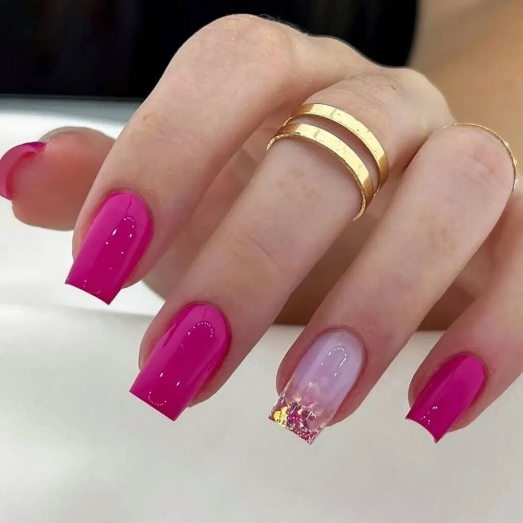 35 pink nails