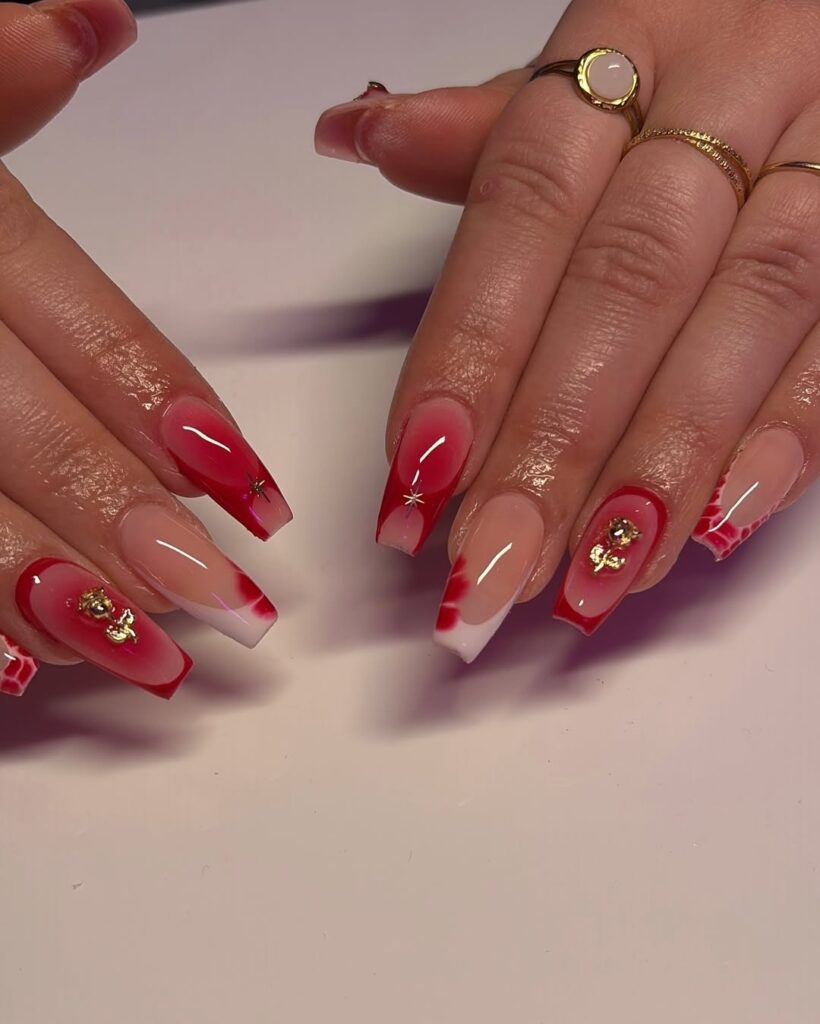 35 red coffin nails ideas