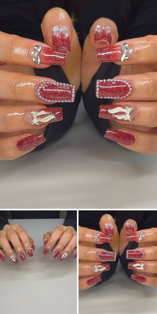 37 red coffin nails ideas