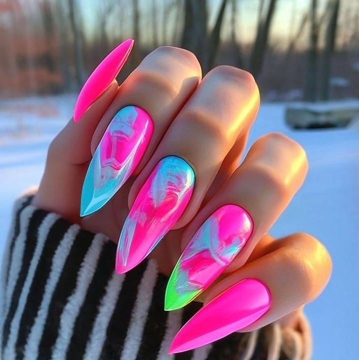 38 pink nails