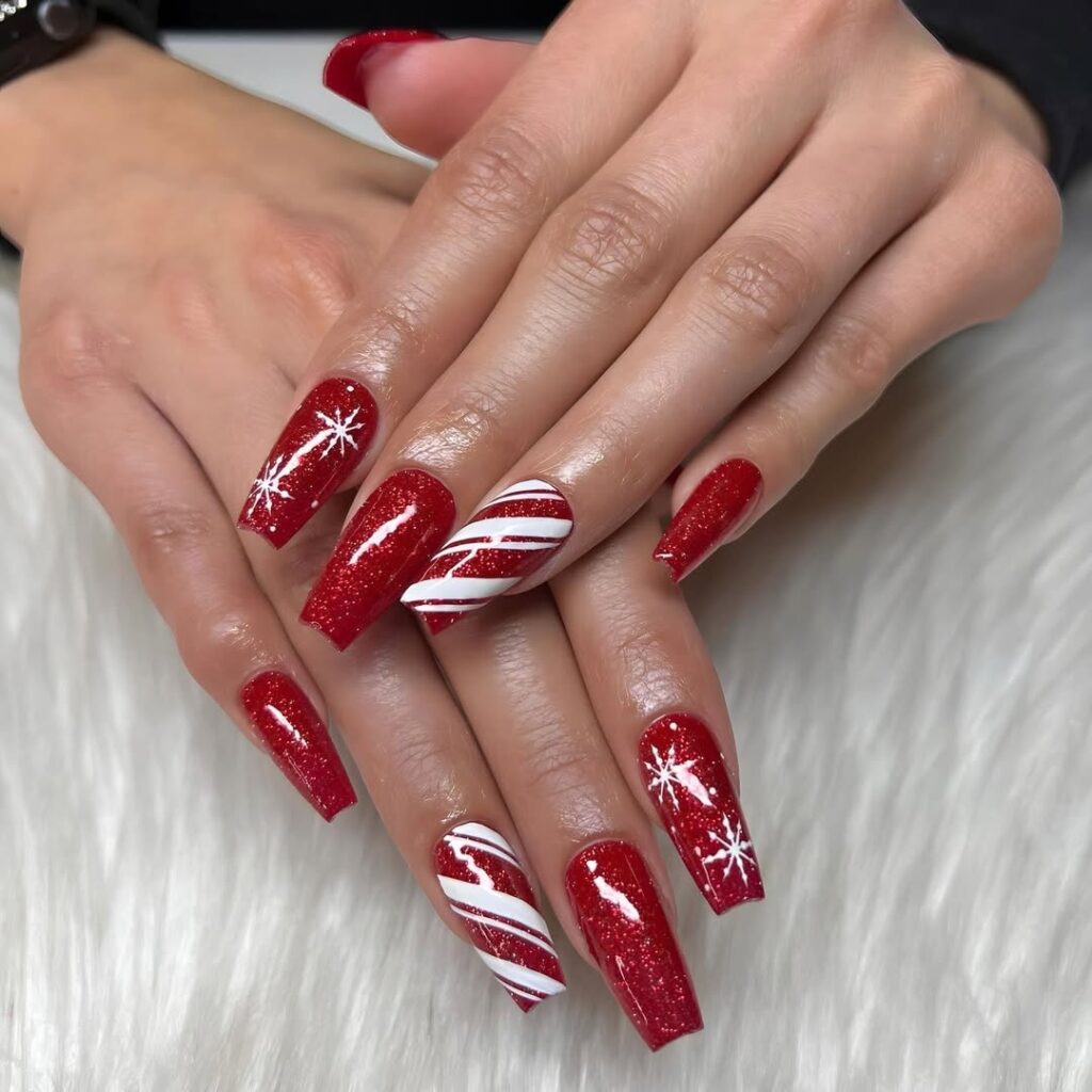 41 red coffin nails ideas