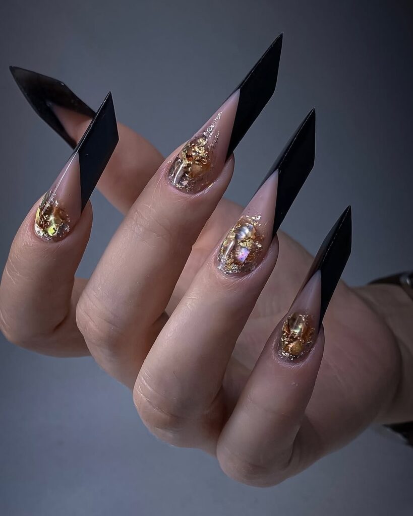 42 black and gold nails ideas