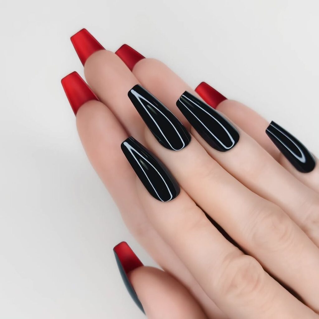 42 red coffin nails ideas