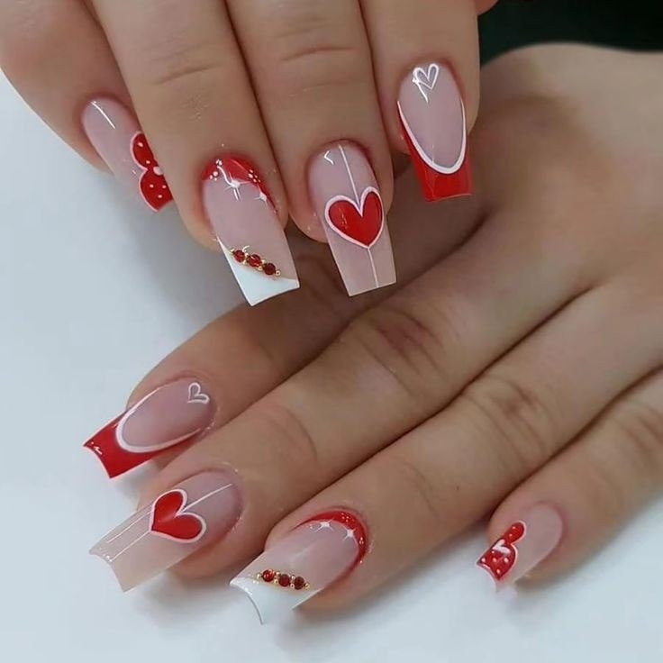 43 red coffin nails ideas