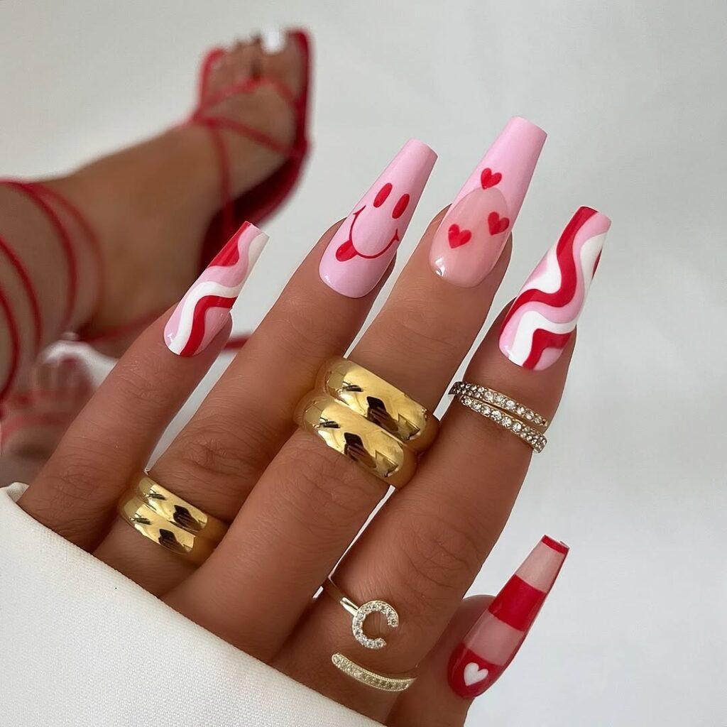 46 red coffin nails ideas