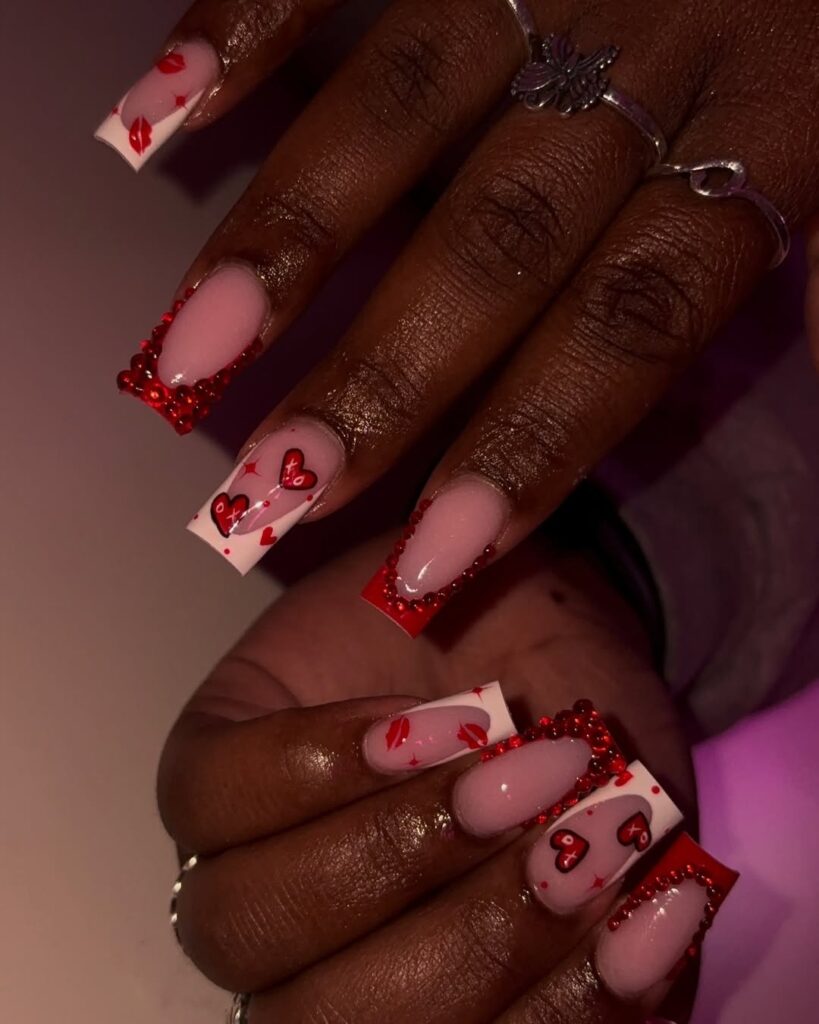 47 red coffin nails ideas