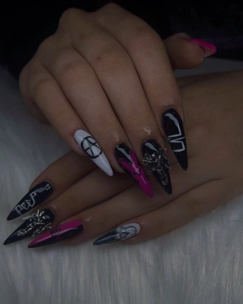 49 emo nails ideas