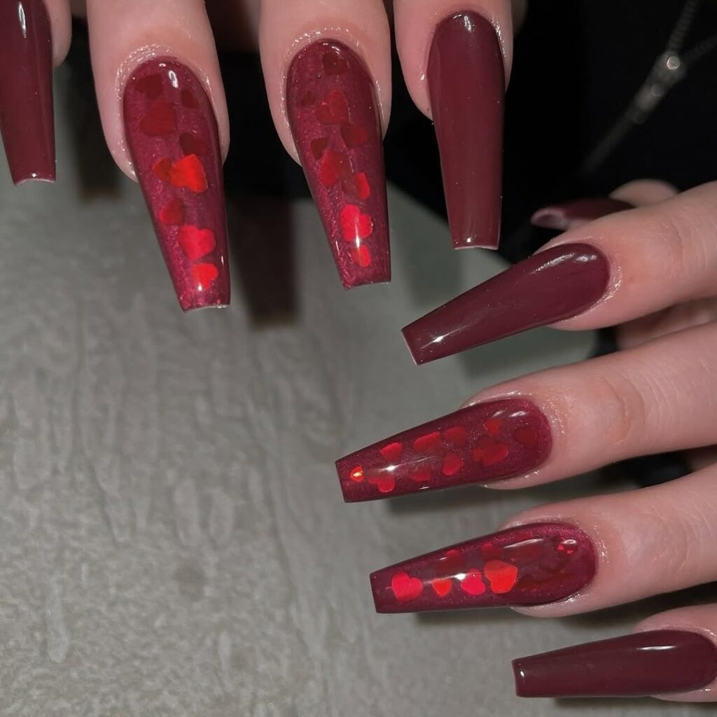 49 red coffin nails ideas