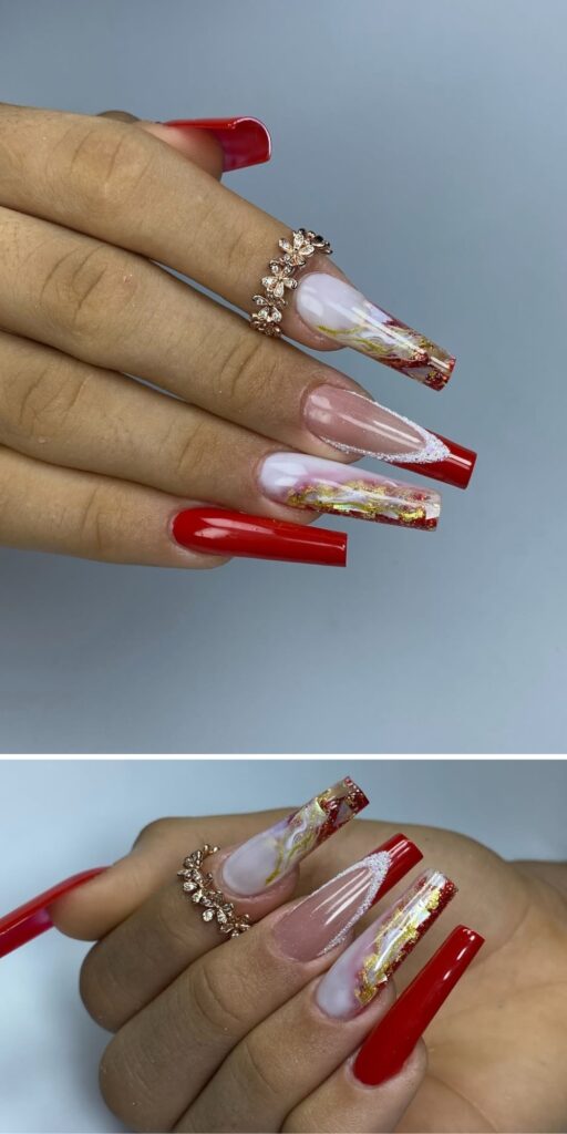 50 red coffin nails ideas