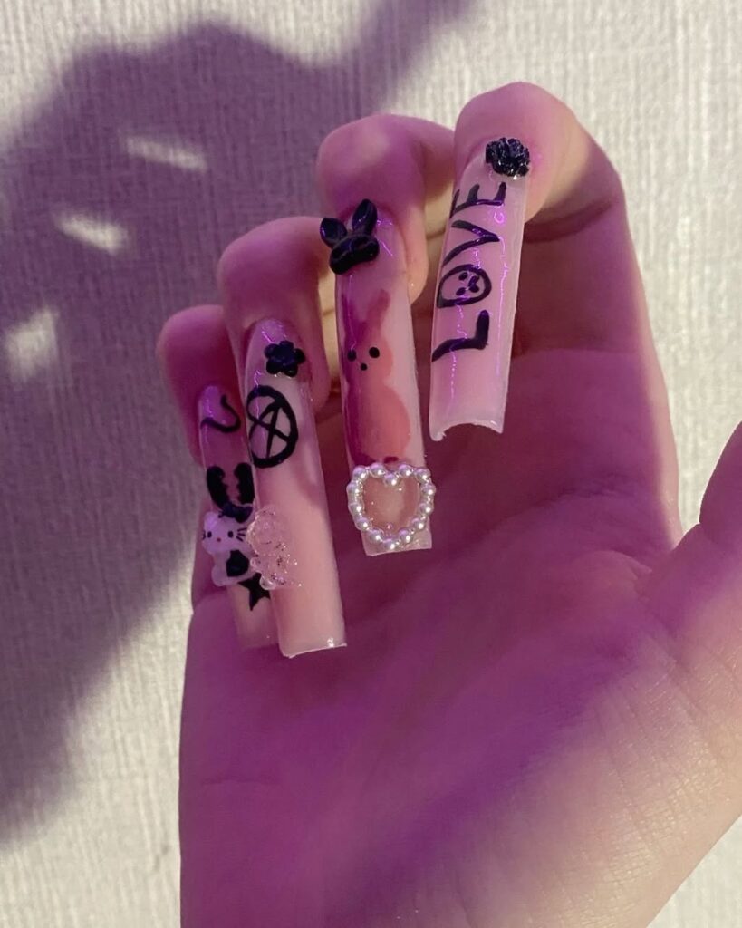 52 emo nails ideas